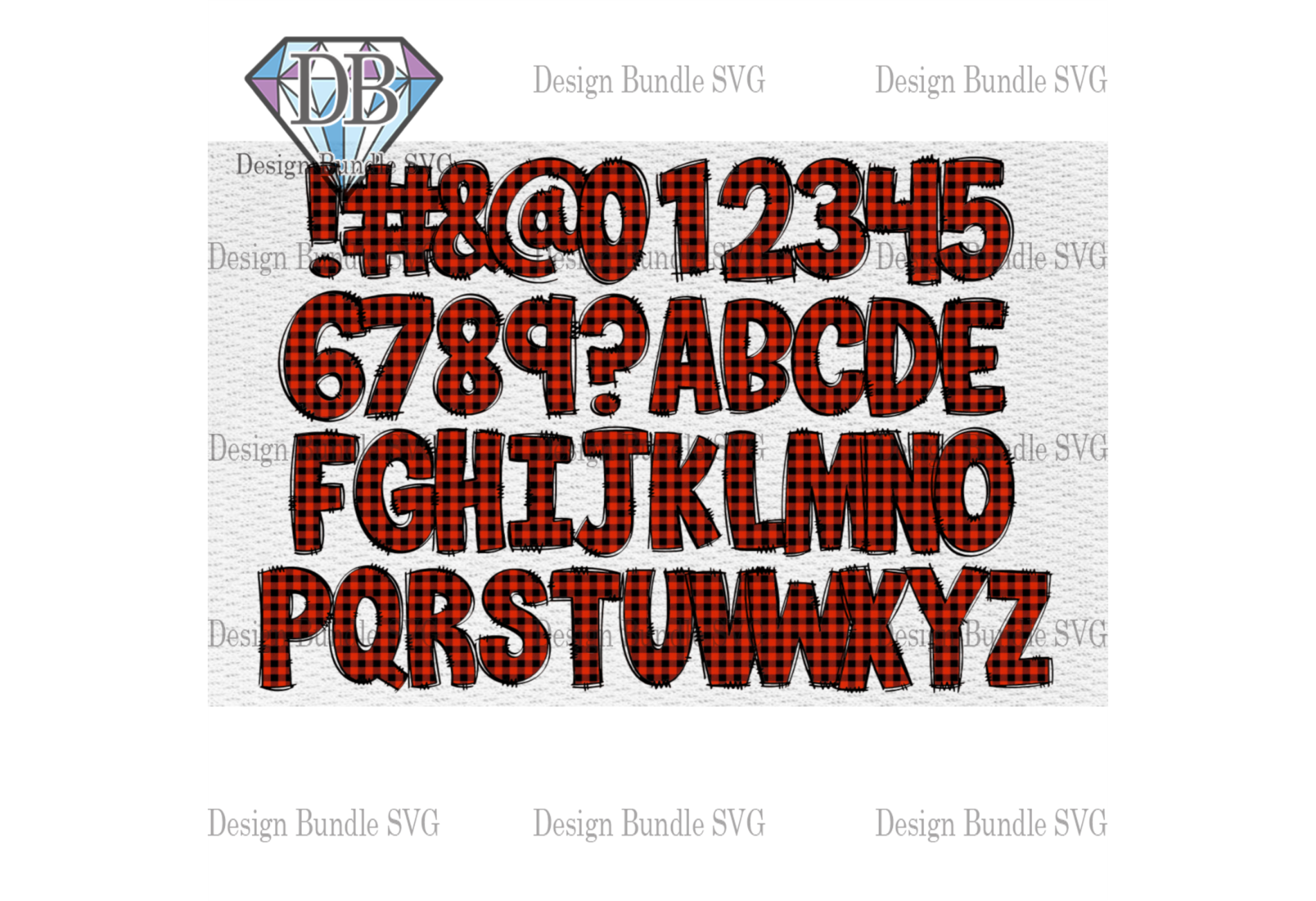 Buffalo Plaid Alphabet For Kids PNG, a Background Graphic by Design ...