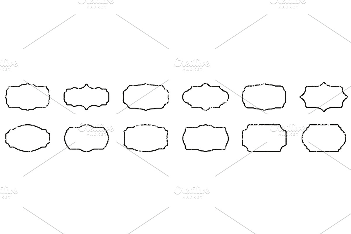 Old Victorian Vintage Frame Set, an Illustration by Vector Creator