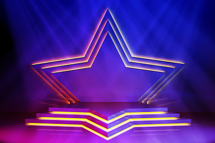star pedestal scene