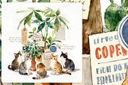 Cat Gathering Among Greenery, an Animal Illustration by yahu88studio (Thumbnail 3 of 3)
