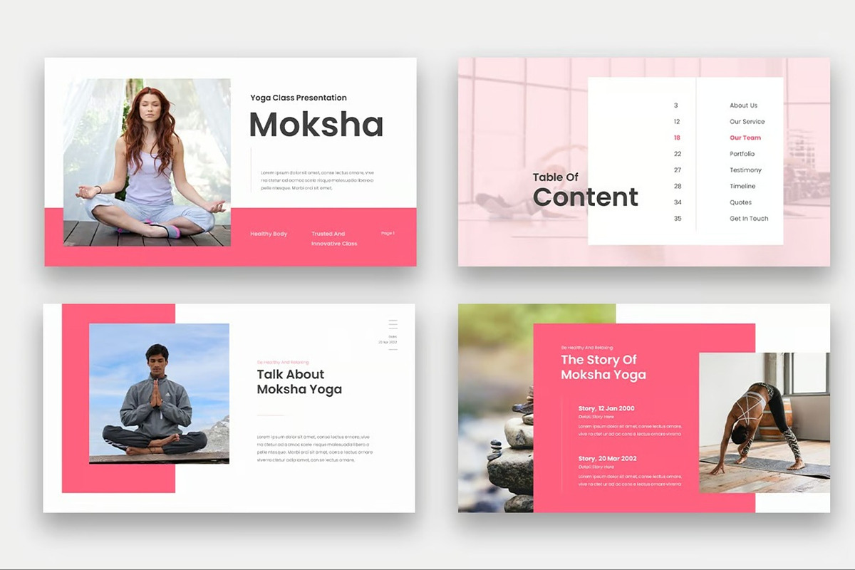 Moksha - Yoga Class Google Slides preview 2