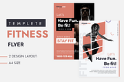 Online fitness gym flyer template, a Flyer Template by FoxStore (Thumbnail 1 of 3)