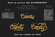 Maylina Script + Extras, a Script Font by yellowline (Thumbnail 4 of 7)