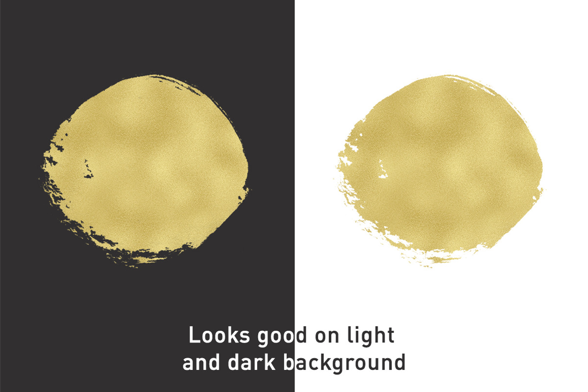 Gold brush strokes + BONUS, an Object Graphic by The Black & Art (Photo 4 of 10)