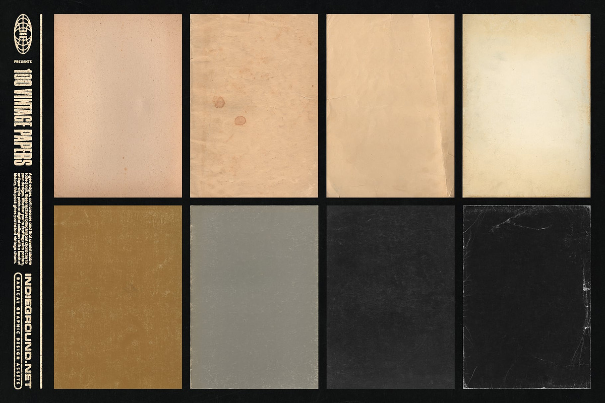Vintage Paper Textures, a Texture Graphic by Indieground Design Inc. (Photo 2 of 7)