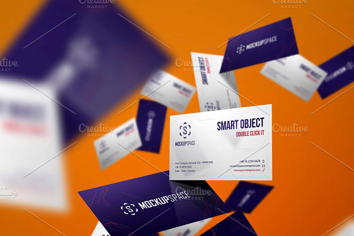 Business Cards - 5 Elegant Mockups, a Print Template by MockupSpace (Photo 8 of 13)