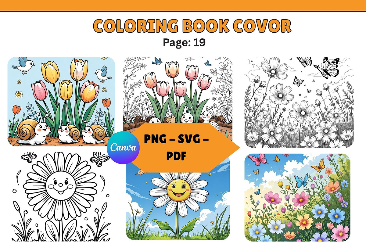 Cute Flower Coloring Book for Kids, a Graphic by VectorArtPrintableDesign (Photo 1 of 2)
