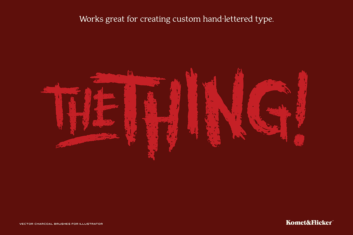 Vector Charcoal Brushes, a Brush Add-On by Komet & Flicker (Photo 7 of 11)