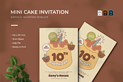 Mini Cake - Birthday Invitation, an Invitation Template by VUNIRA (Thumbnail 1 of 2)