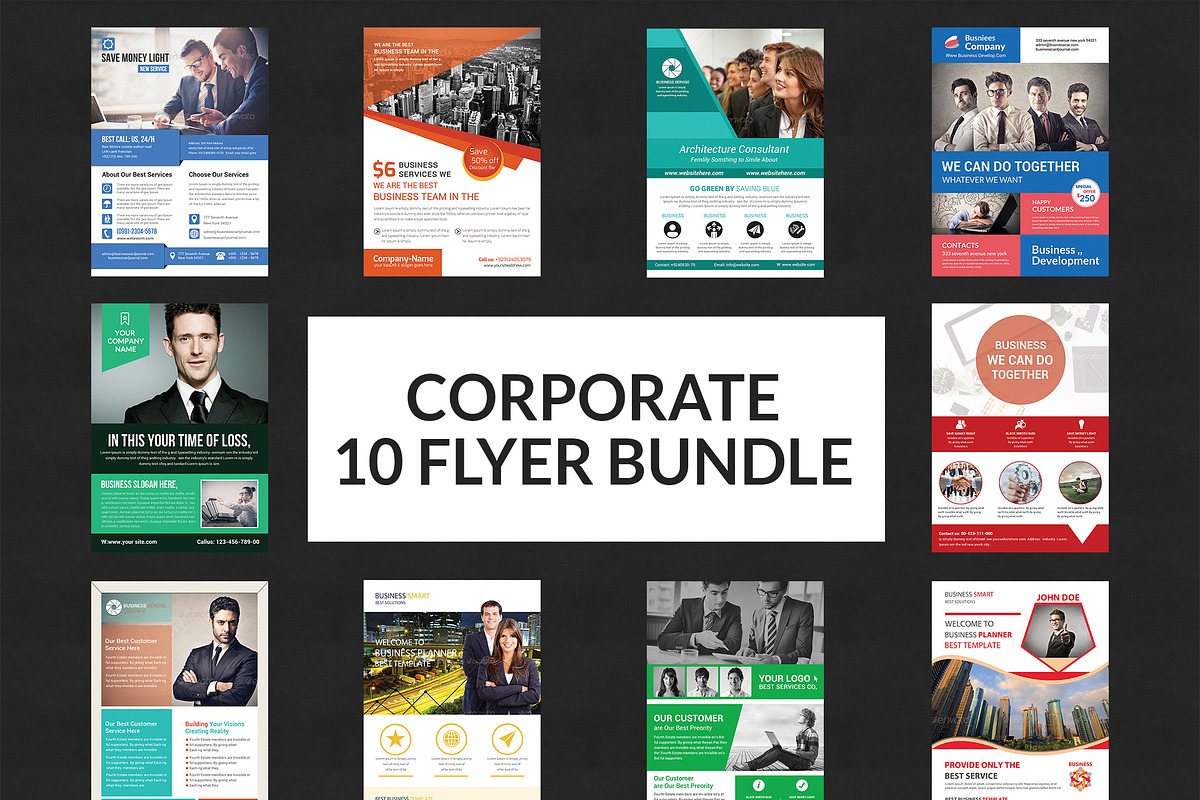 Business Flyers Bundle Print Templat, a Flyer Template by AfzaalGraphics (Photo 1 of 4)