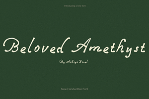 BelovedAmethyst Elegant Cursive Font