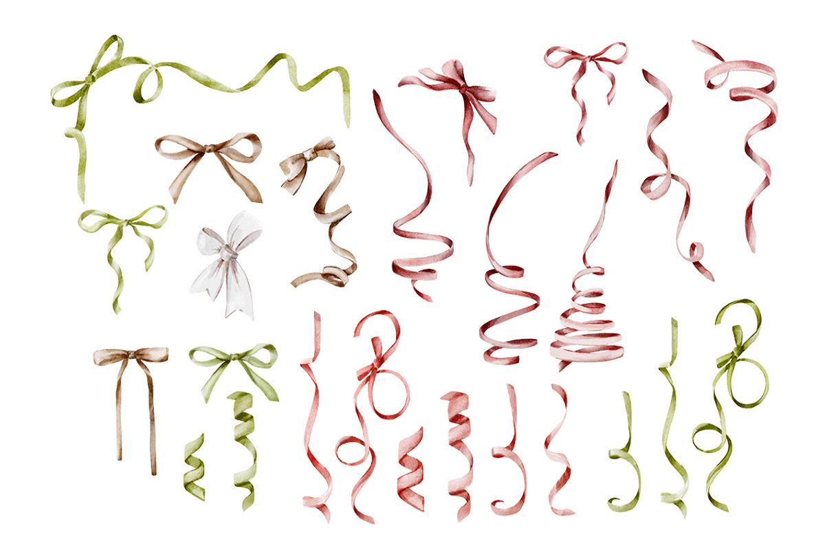 CHRISTMAS holiday Watercolor clipart, a Seasonal Illustration by Pattern + watercolor (Photo 13 of 17)