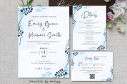 Blue Wedding Invitation Suite, an Invitation Template by Elegant_Studio44 (Thumbnail 7 of 9)