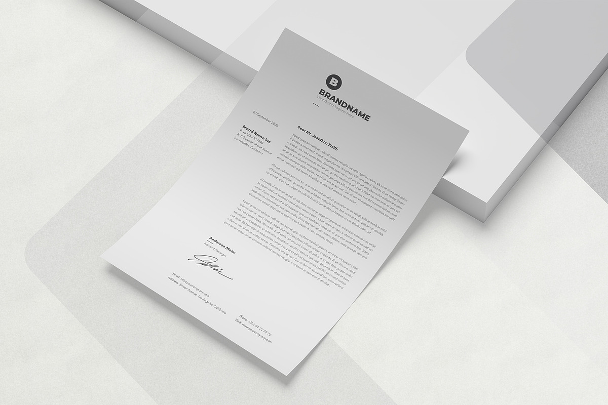 Canva Letterhead, a Stationery Template by DesignDevisers (Photo 4 of 9)