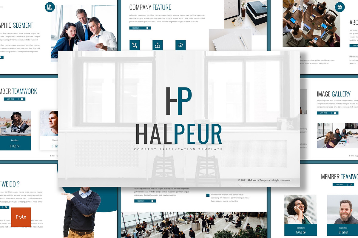 Halpeur - Powerpoint Template, a Presentation Template by inspirasign (Photo 1 of 4)