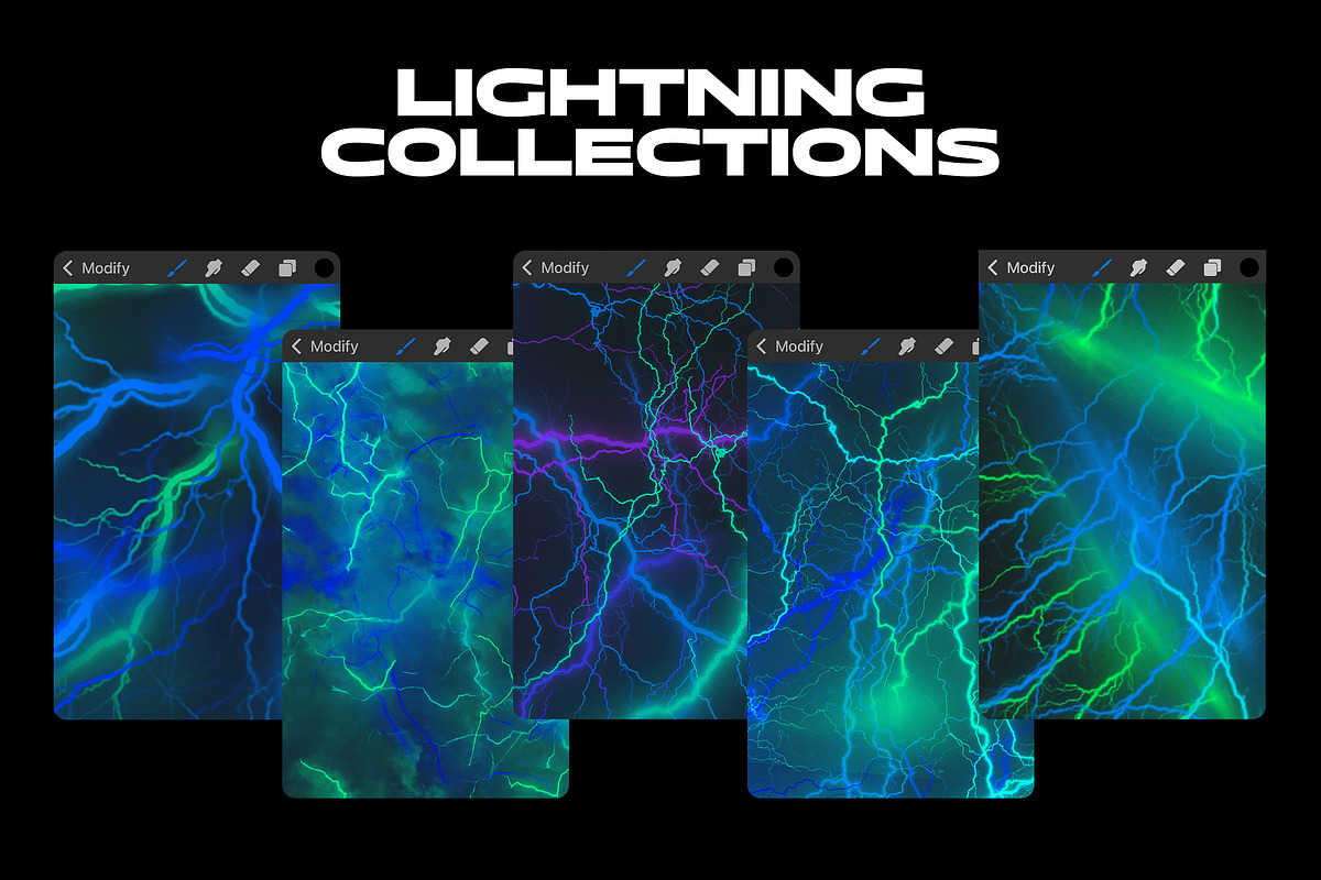 40+ Procreate Lightning Brushes, a Brush Add-On by Nurmiftah (Photo 2 of 4)