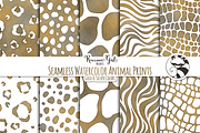 Seamless Watercolor AnimalPrints GS, a Pattern Graphic by RaccoonGirl Design (Thumbnail 1 of 3)