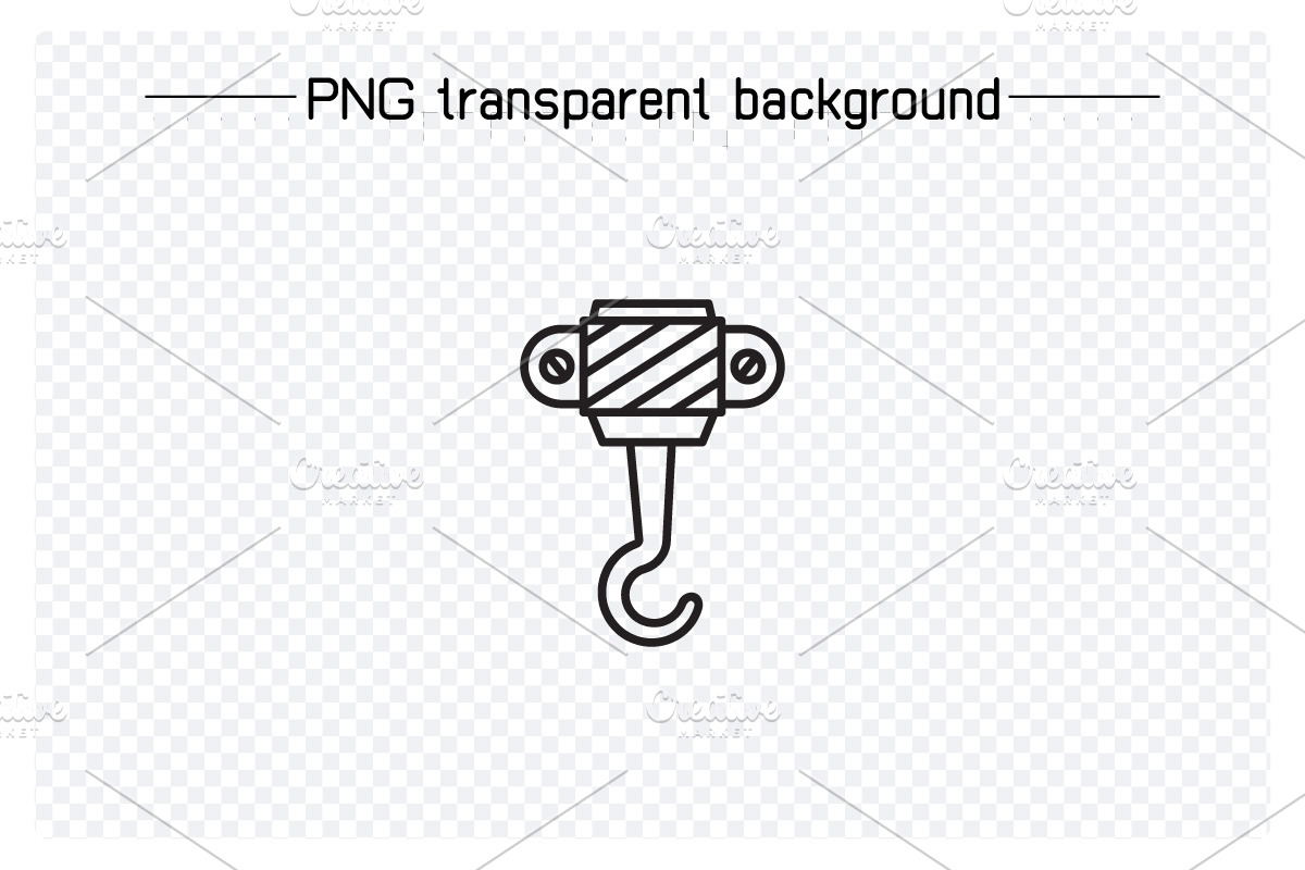 Hoist Crane Hook Icons, an Outline Icon by Designfour (Photo 2 of 7)