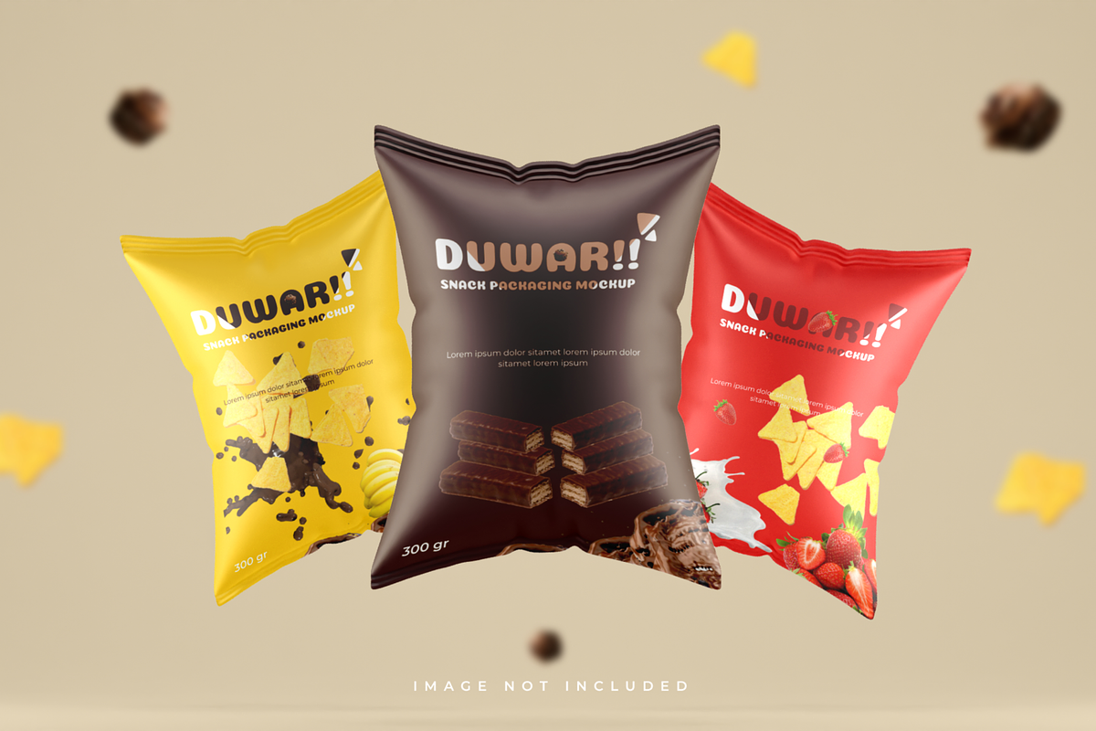 Snack & ice cream packaging bundle, a Merchandise Mockup by mockupocka (Photo 6 of 6)