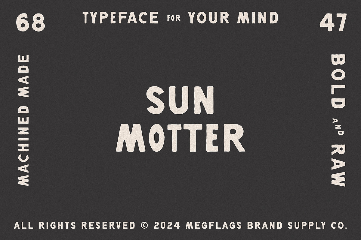 Sun Motter, a Sans Serif Font by Megflags (Photo 1 of 10)