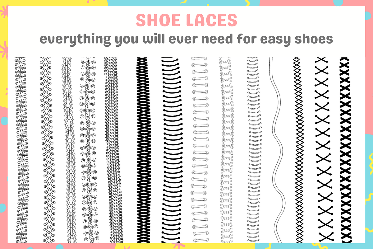 Ultimate Shoe Lace Procreate Brushes, a Brush Add-On by Cozy Brushery (Photo 4 of 7)