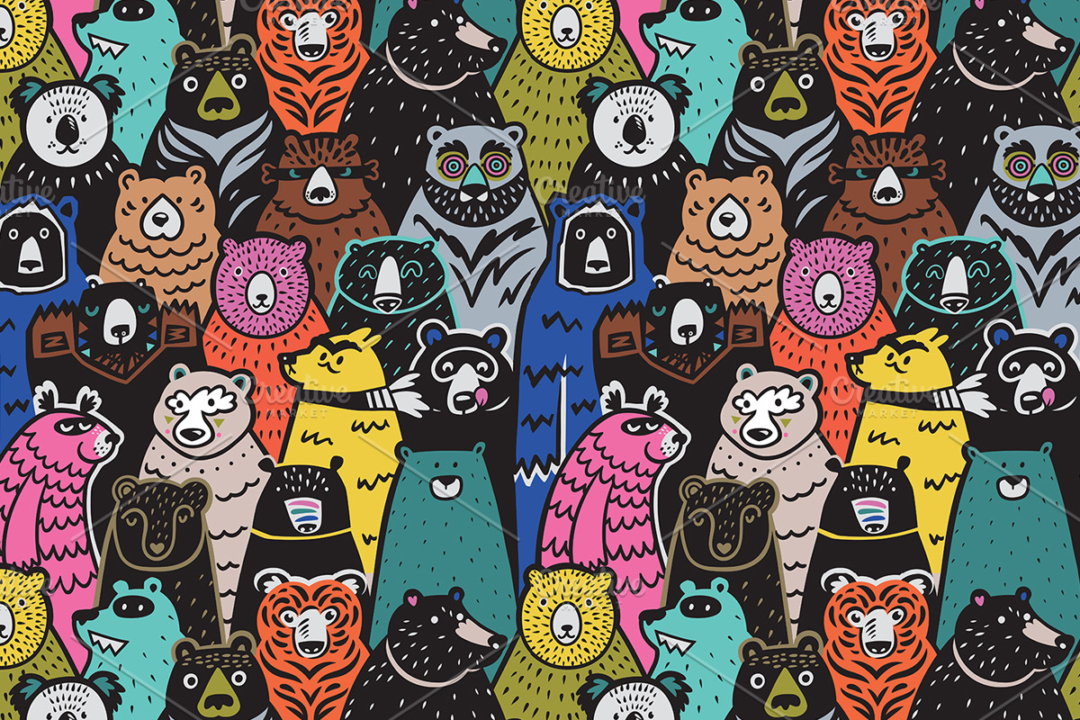 Amazing animals, a Pattern Graphic by PenguinHouse (Photo 8 of 14)