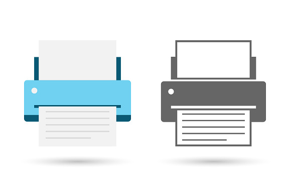 Printer Icon Flat