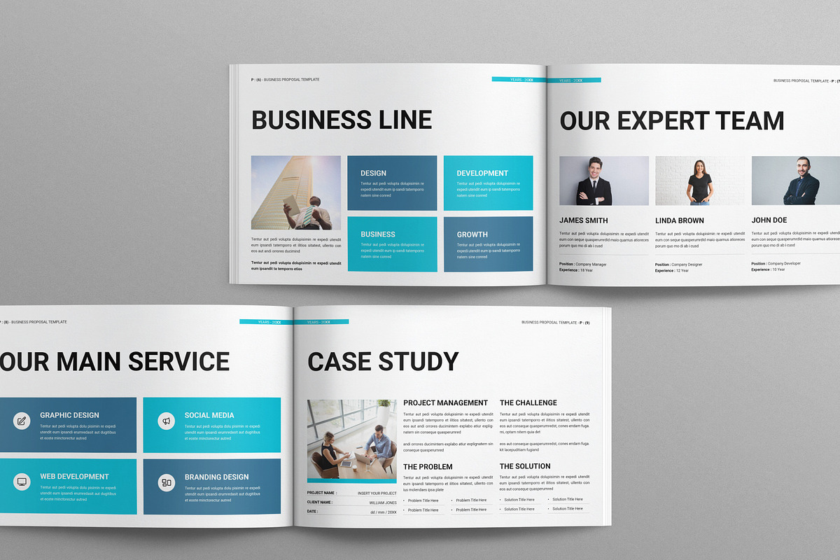 Business Proposal Template Landscape, a Brochure Template by Work-Envance (Photo 4 of 9)