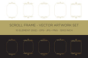 10 (5+5) Scroll Frame 01, an Illustration by Bloom21Art (Thumbnail 1 of 5)