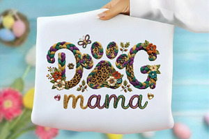 Yarn Leopard Dog Mama Png Dog Mom, an Illustration by Designking