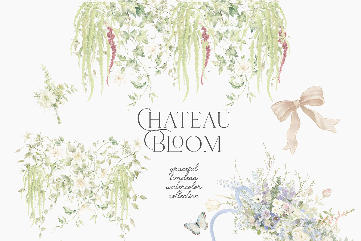 Chateau Bloom-English Garden Clipart, an Object Illustration by studioequinox (Photo 8 of 15)