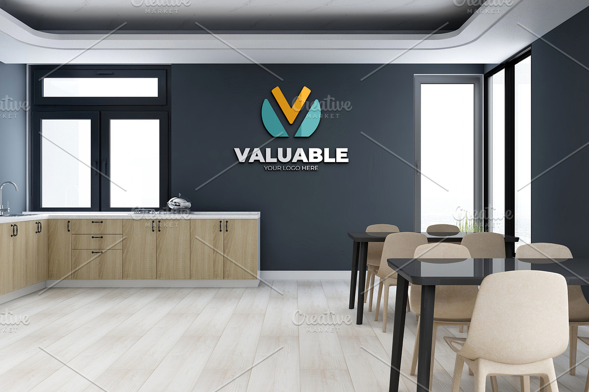 PSD Office Wall Logo Mockup, an Advertising Mockup by Ayy (Photo 18 of 23)