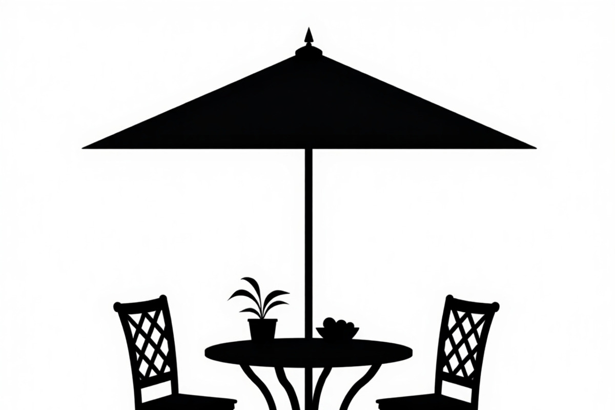 Table Umbrella Beach Silhouette, an Illustration by Amazin_art (Photo 9 of 13)