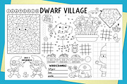 Dwarf village activity placemats, an Education Illustration by Lexi Claus (Thumbnail 3 of 6)