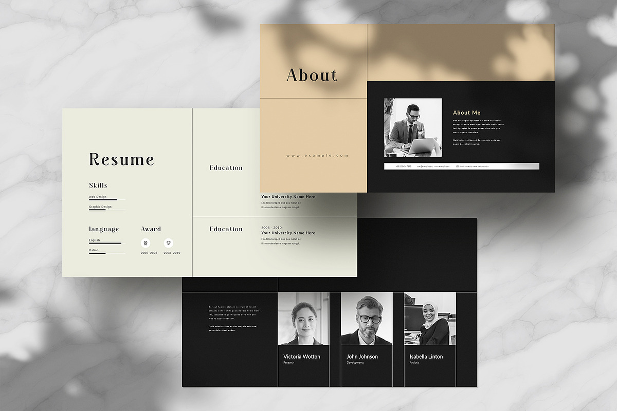 Portfolio Template Keynote, a Presentation Template by White Graphic (Photo 3 of 7)
