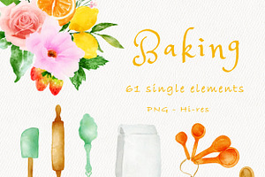 Baking Vintage Kitchen Clipart