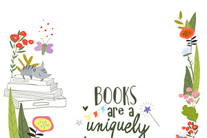 Animals Sitting On Stacks Of Books, an Education Illustration by Maria Starus