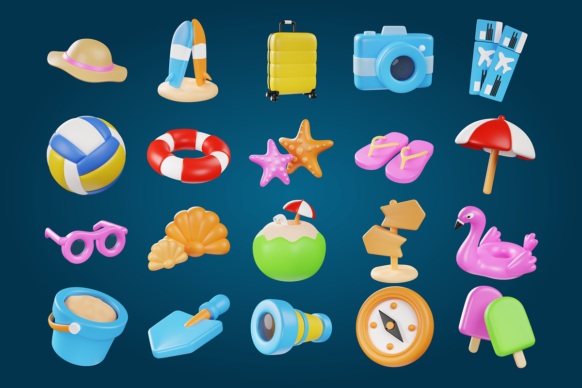 3D Holiday Illustration, an Object 3D Model by SLAB! Design (Photo 4 of 4)