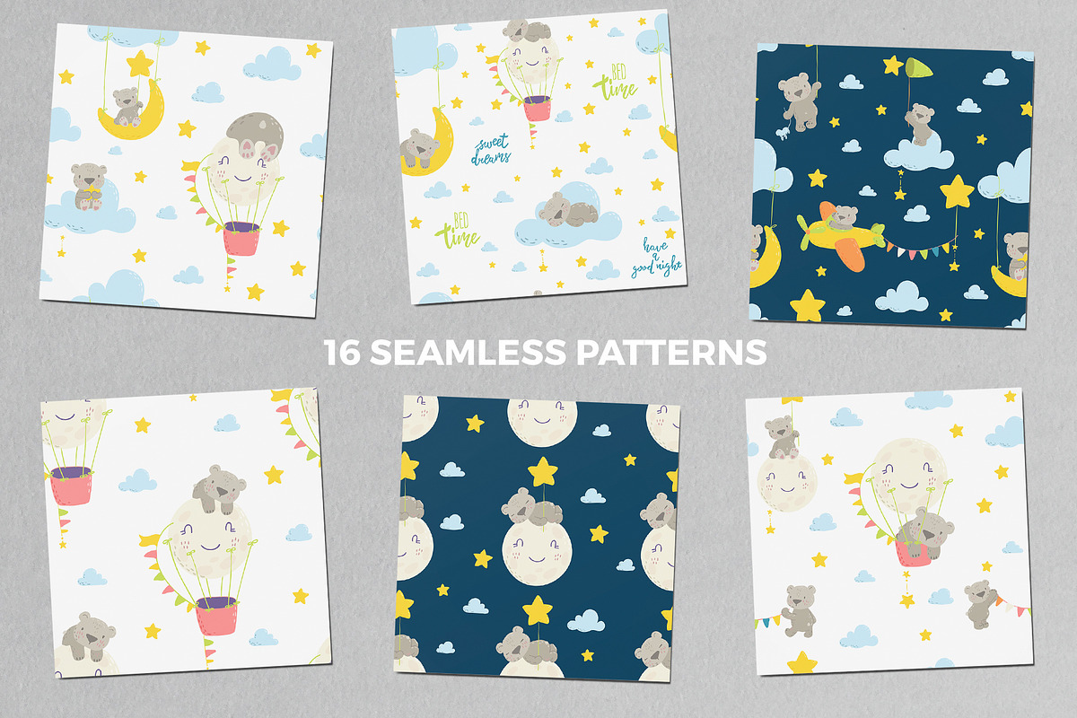 Good night. Cute bears collection., an Animal Illustration by Kate Art (Photo 6 of 14)