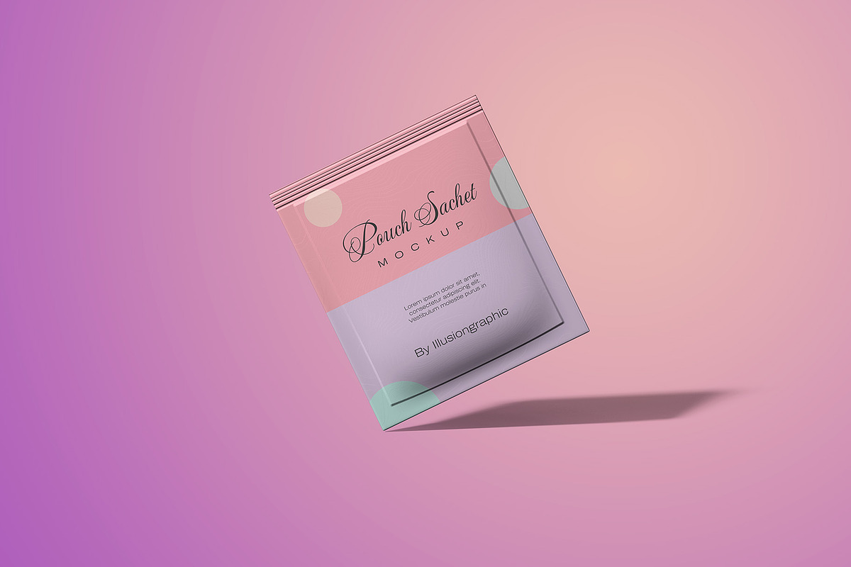 Pouch Sachet Mockup - 8 views, a Packaging Mockup by Illusiongraphic (Photo 5 of 21)