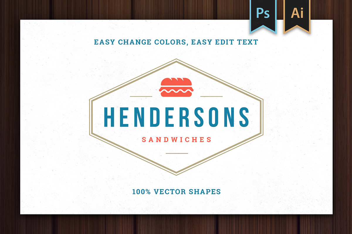 36 Fast Food Logos and Badges, a Branding & Logo Template by Vasya Kobelev (Photo 18 of 18)
