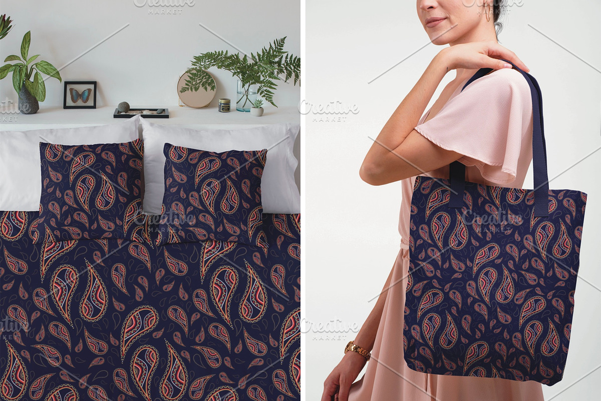 Indian Paisley Floral Pattern, a Pattern Graphic by PPEthnicDecorPattern (Photo 5 of 6)