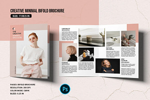 Creative Minimal Bifold Brochure, a Brochure Template by retrographix