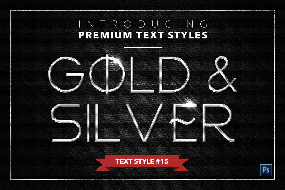 Gold & Silver #3 - 15 Text Styles, a Layer Style Add-On by Jonas Stensgaard (Photo 16 of 18)