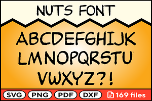 Nuts Font Svg Png Pdf Dxf