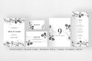 Black Eucalyptus Wedding Suite, an Invitation Template by Azka Creative (Thumbnail 5 of 5)