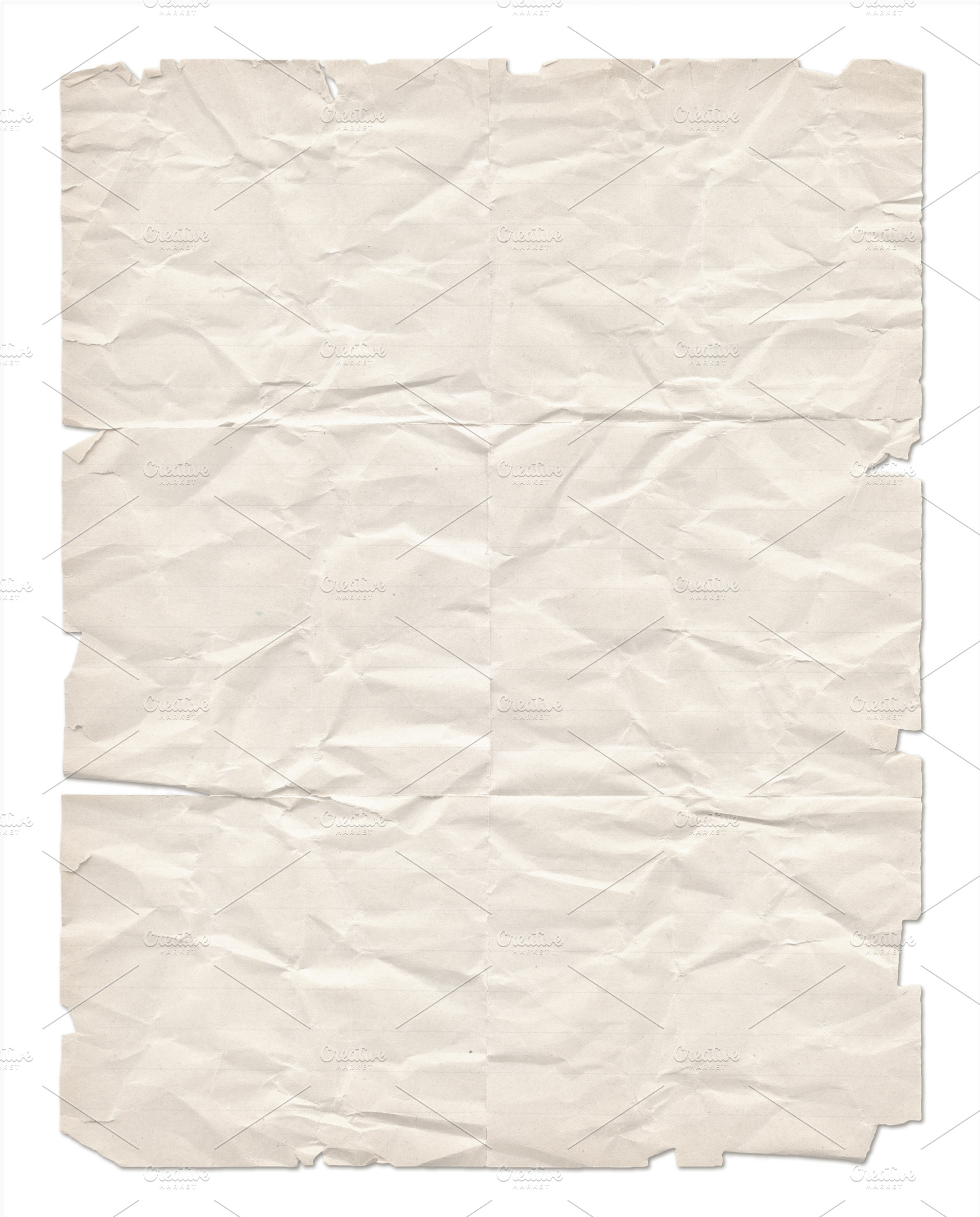 Wrinkled paper texture monochrome isolated on white, a Background Photo by GoodGoods