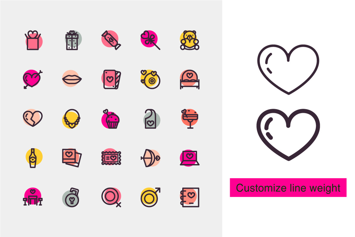 Love & Romance Icons preview 3