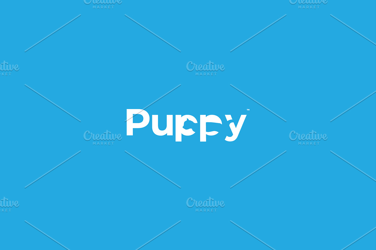 Puppy Cat Negative Logotype, a Branding & Logo Template by elchinarts (Photo 4 of 4)