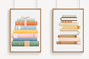 Watercolor Stack of Books Clipart, an Illustration by Libby Wishes (Thumbnail 3 of 5)